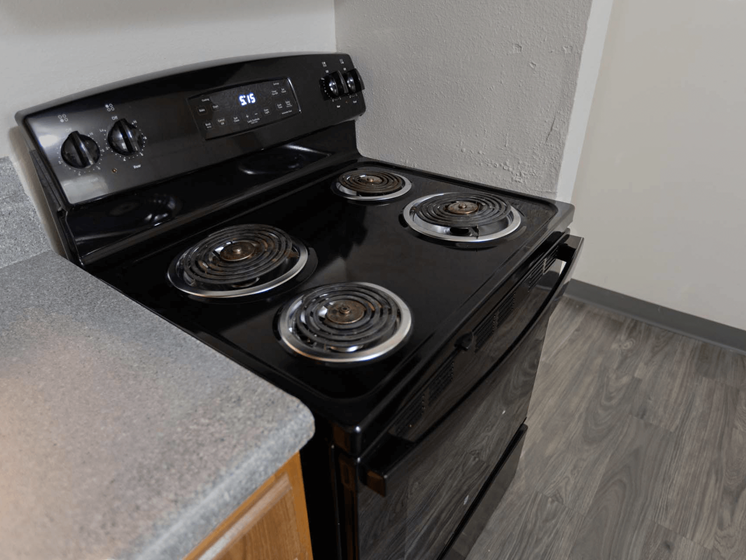 apartment kitchen with appliances