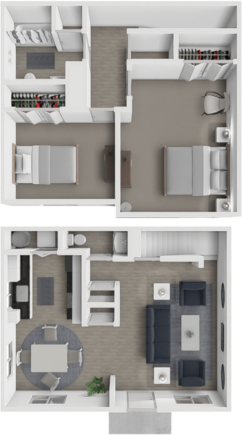The Magnolia 2 Bedroom floor plan