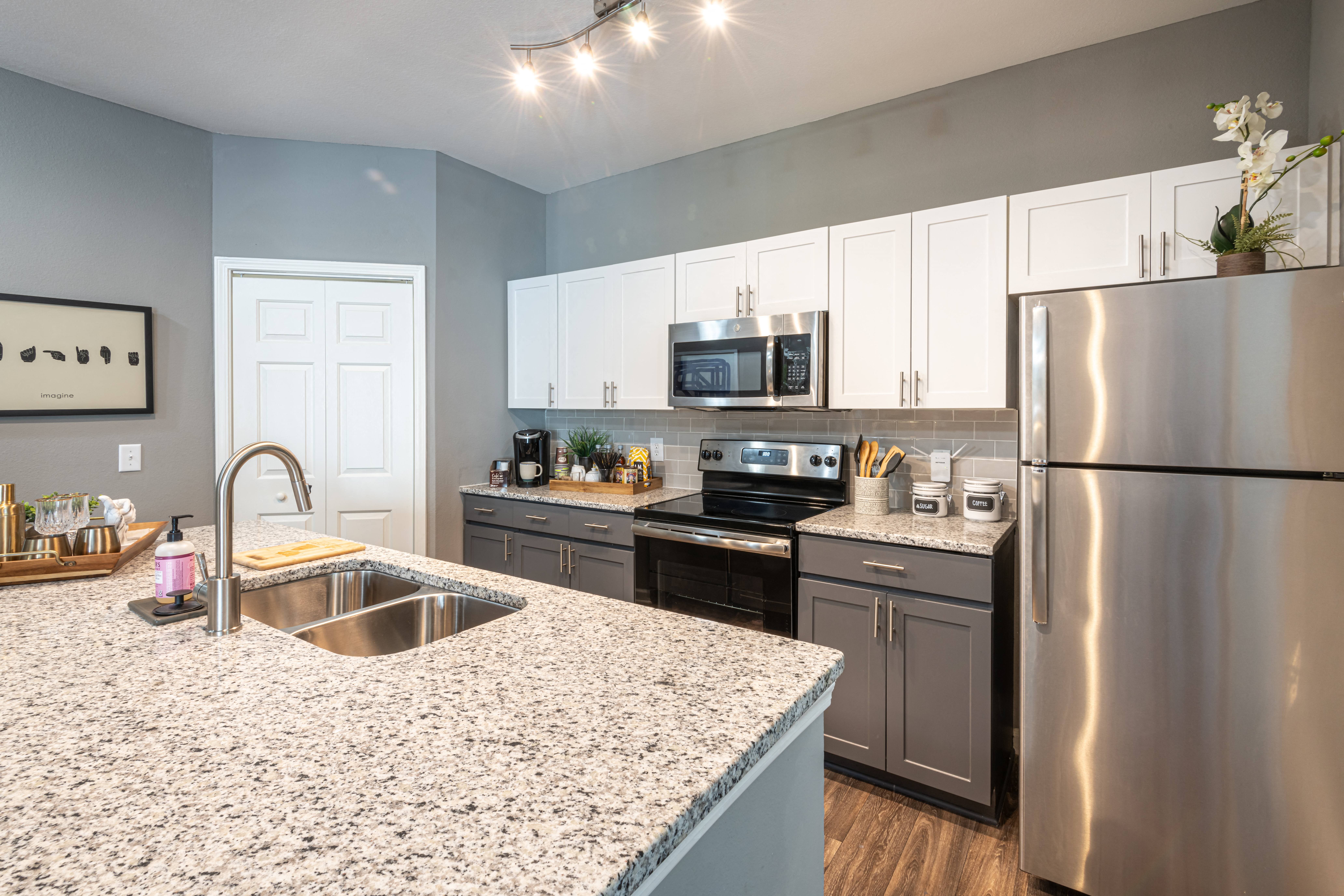 Kitchen at 501 Estates apartment homes in Durham, NC