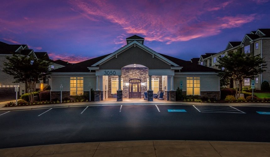Exterior Twilight Views of West End at Fayetteville  in Fayetteville, NC