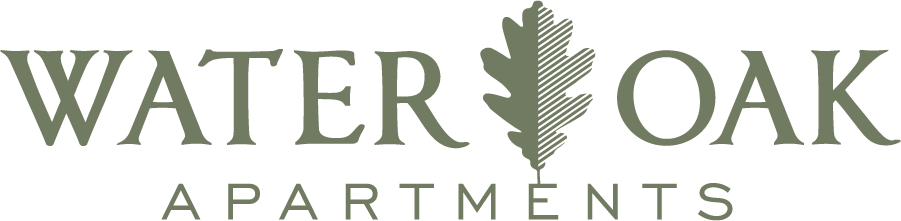a logo for water oaks apartments