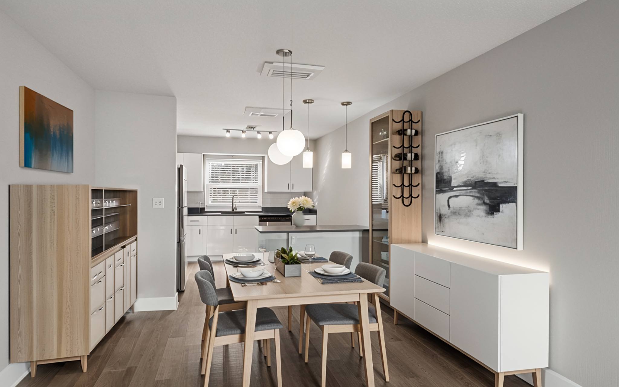 Mandarin Bay Apartments model dining and kitchen