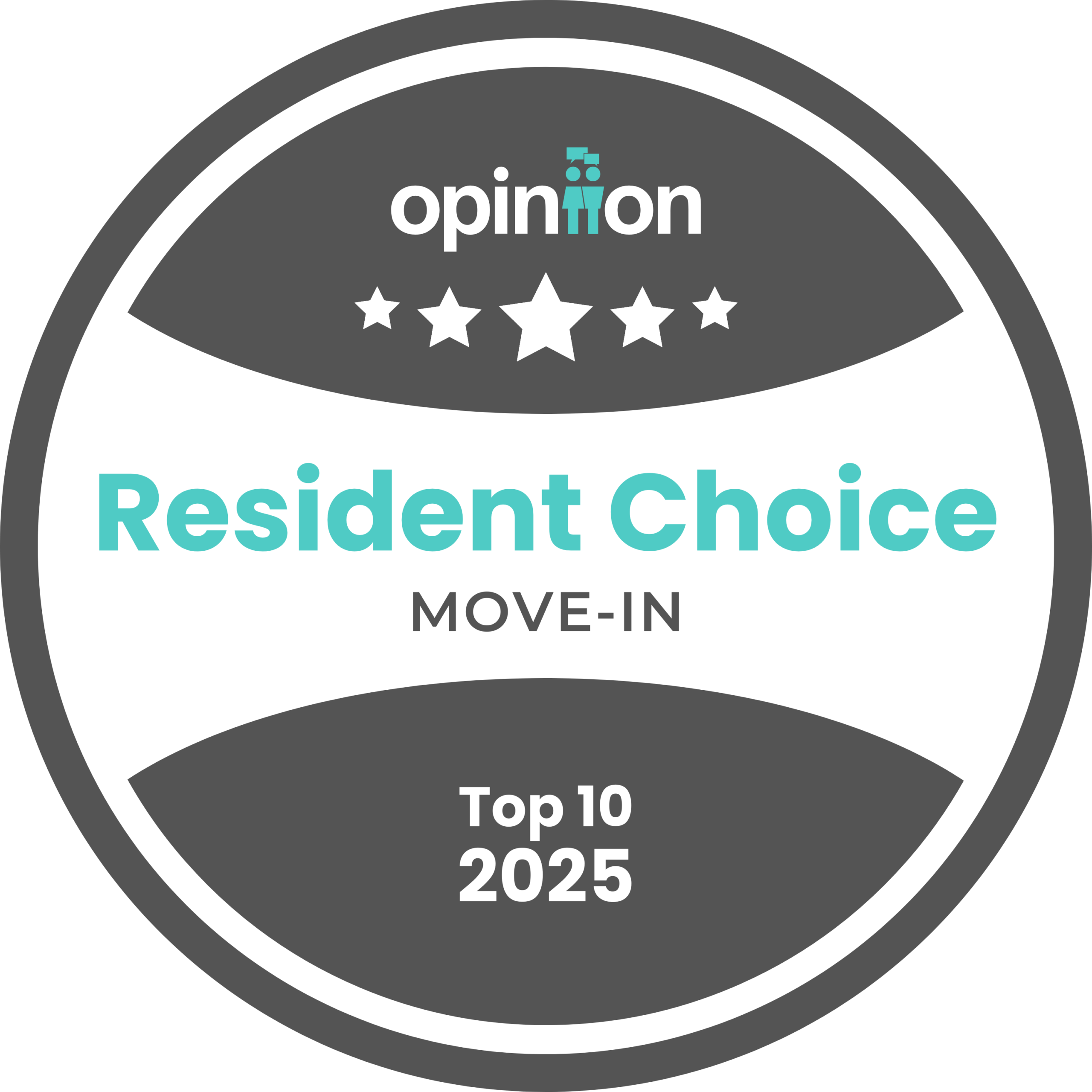 2025 Resident Choice Award move-in badge