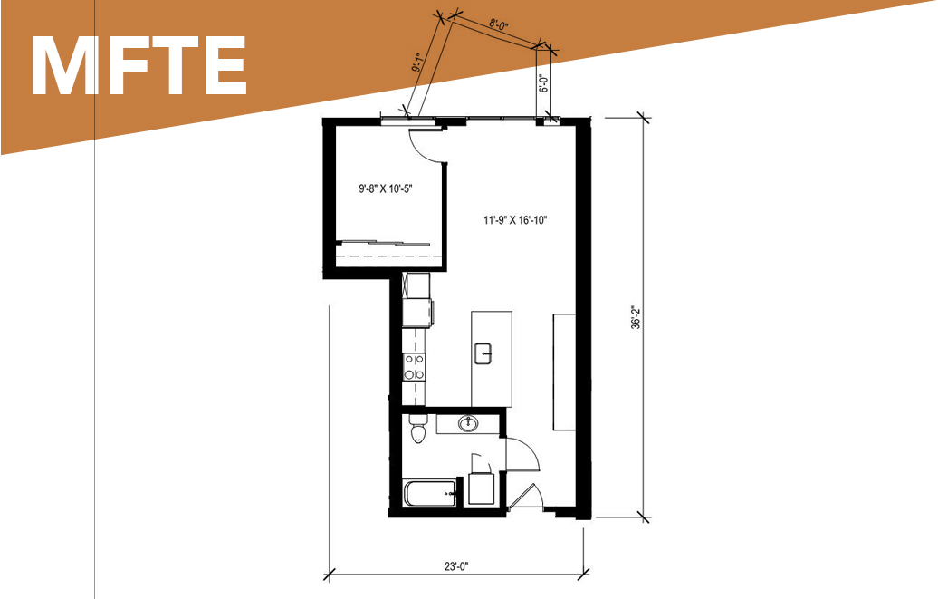MFTE 1 Bedroom - A12 - Affordable