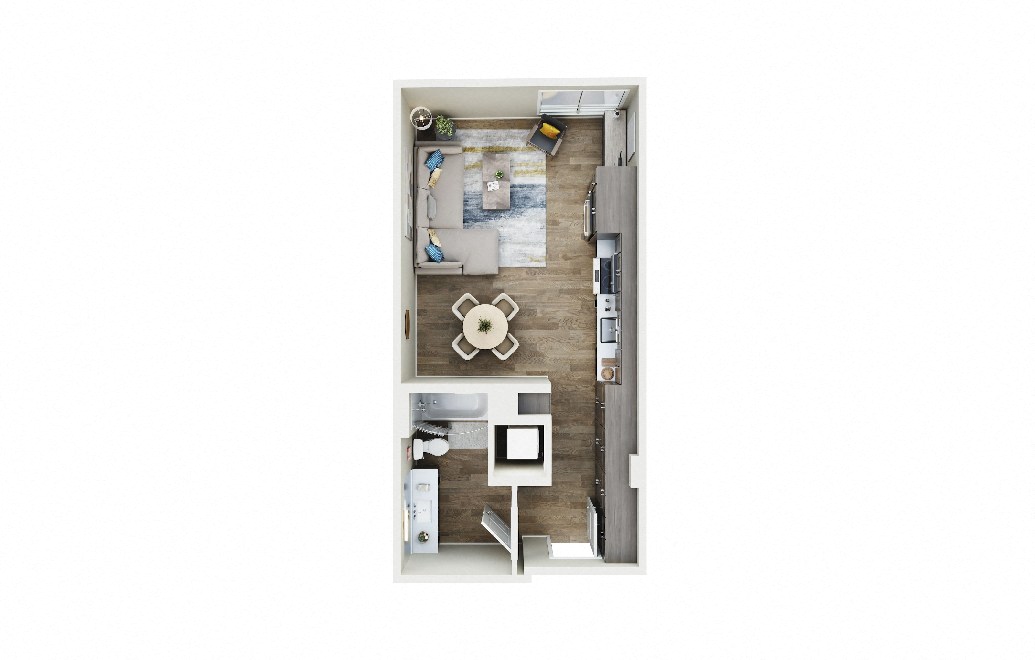 Floor plan layout diagram for Studio - A2