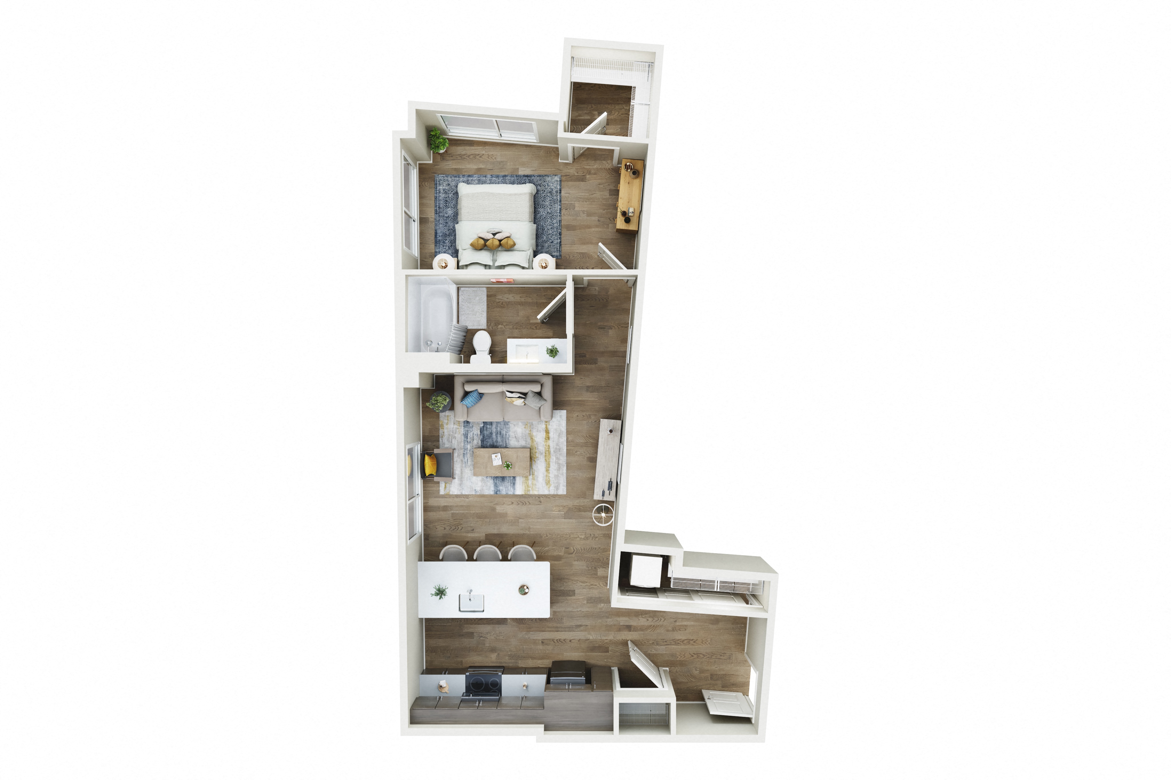 Floor plan layout diagram for 1x1 - C11