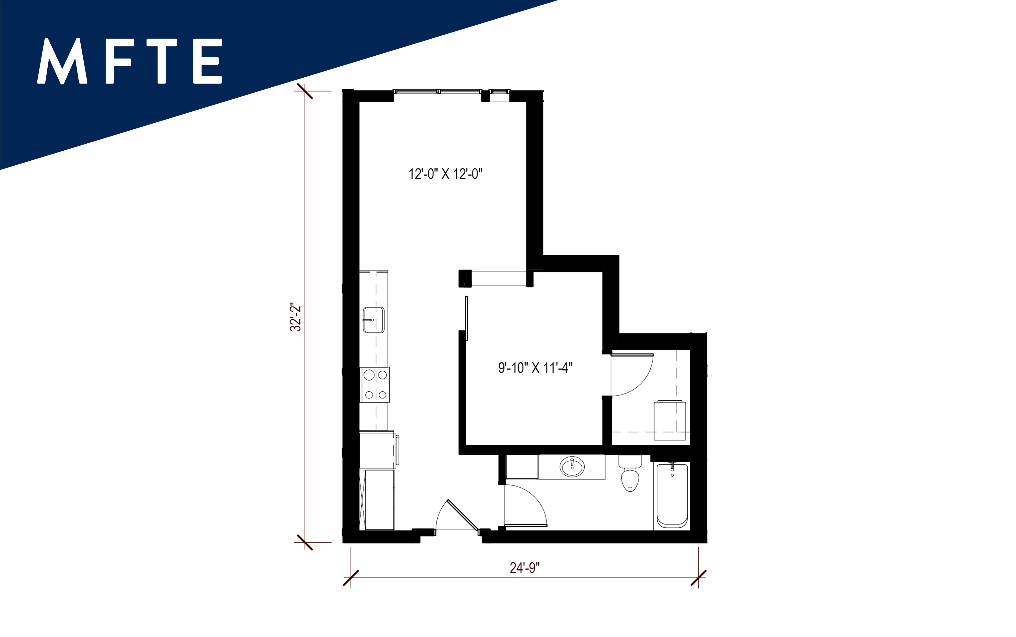 MFTE Urban 1 Bedroom - U18 - Affordable