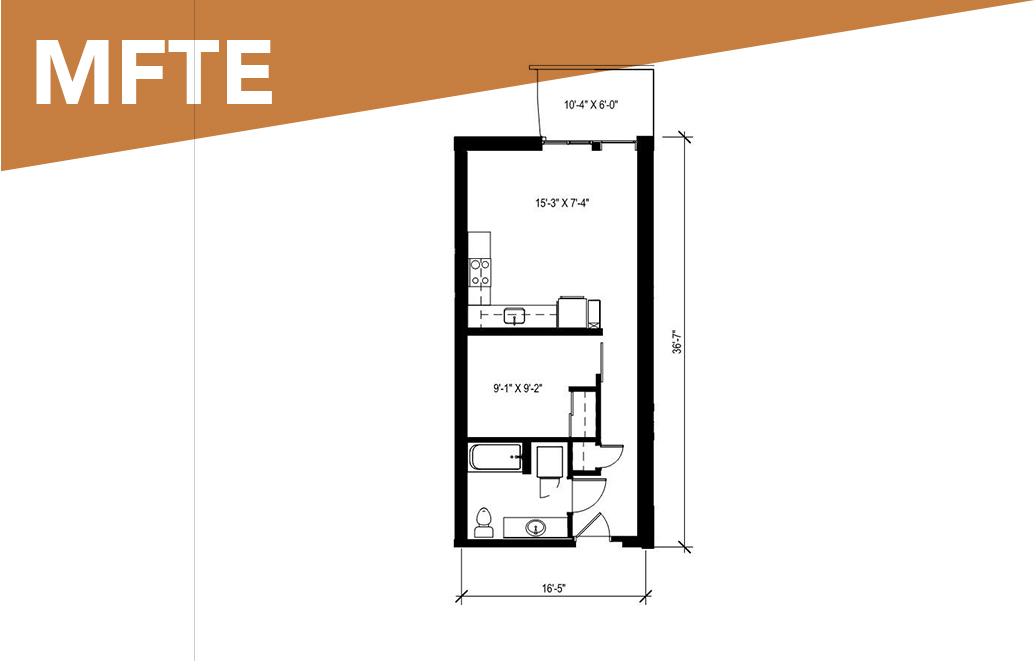 MFTE Urban 1 Bedroom - U22 - Affordable