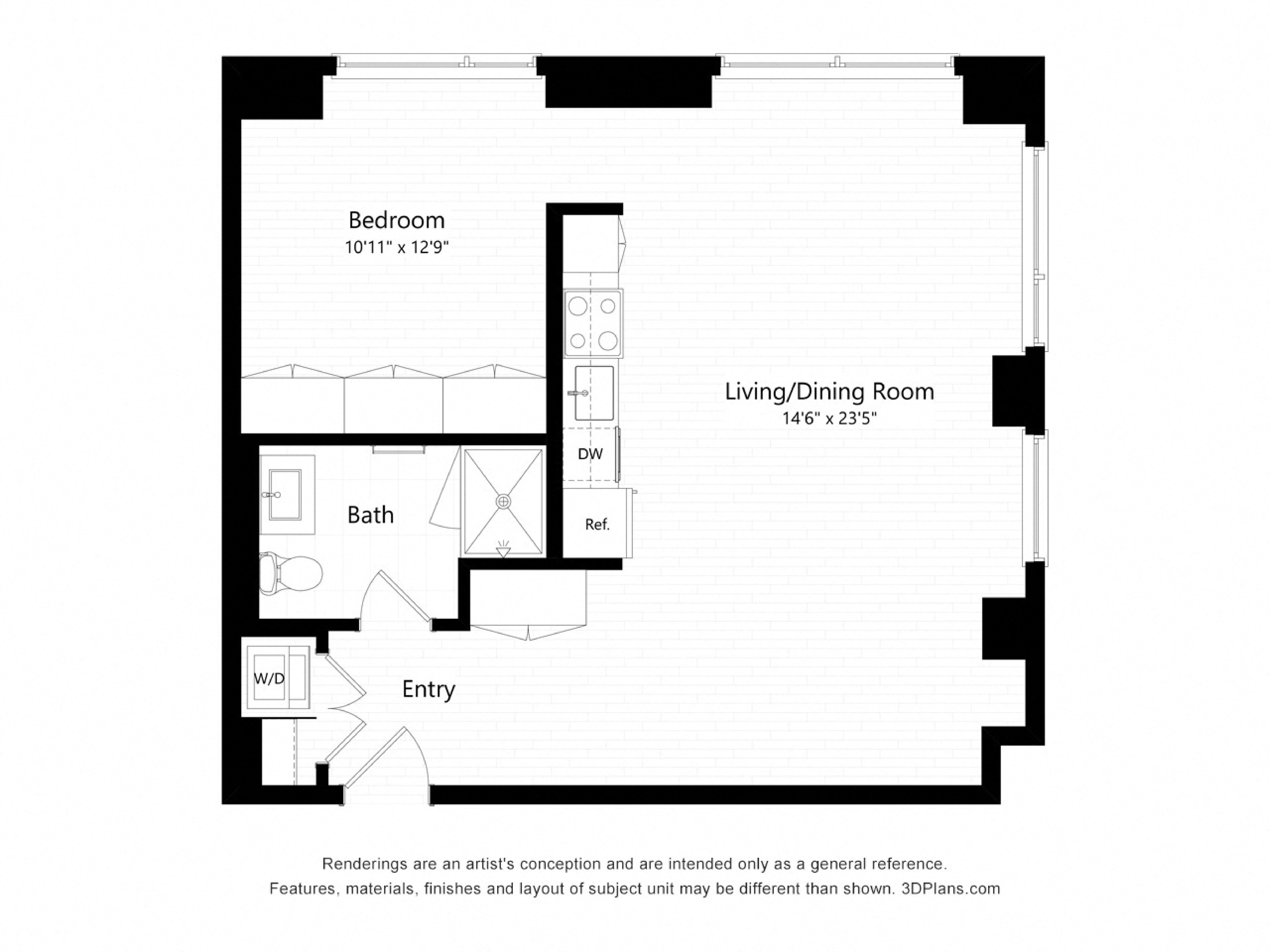 A10 - One Bedroom floor plan