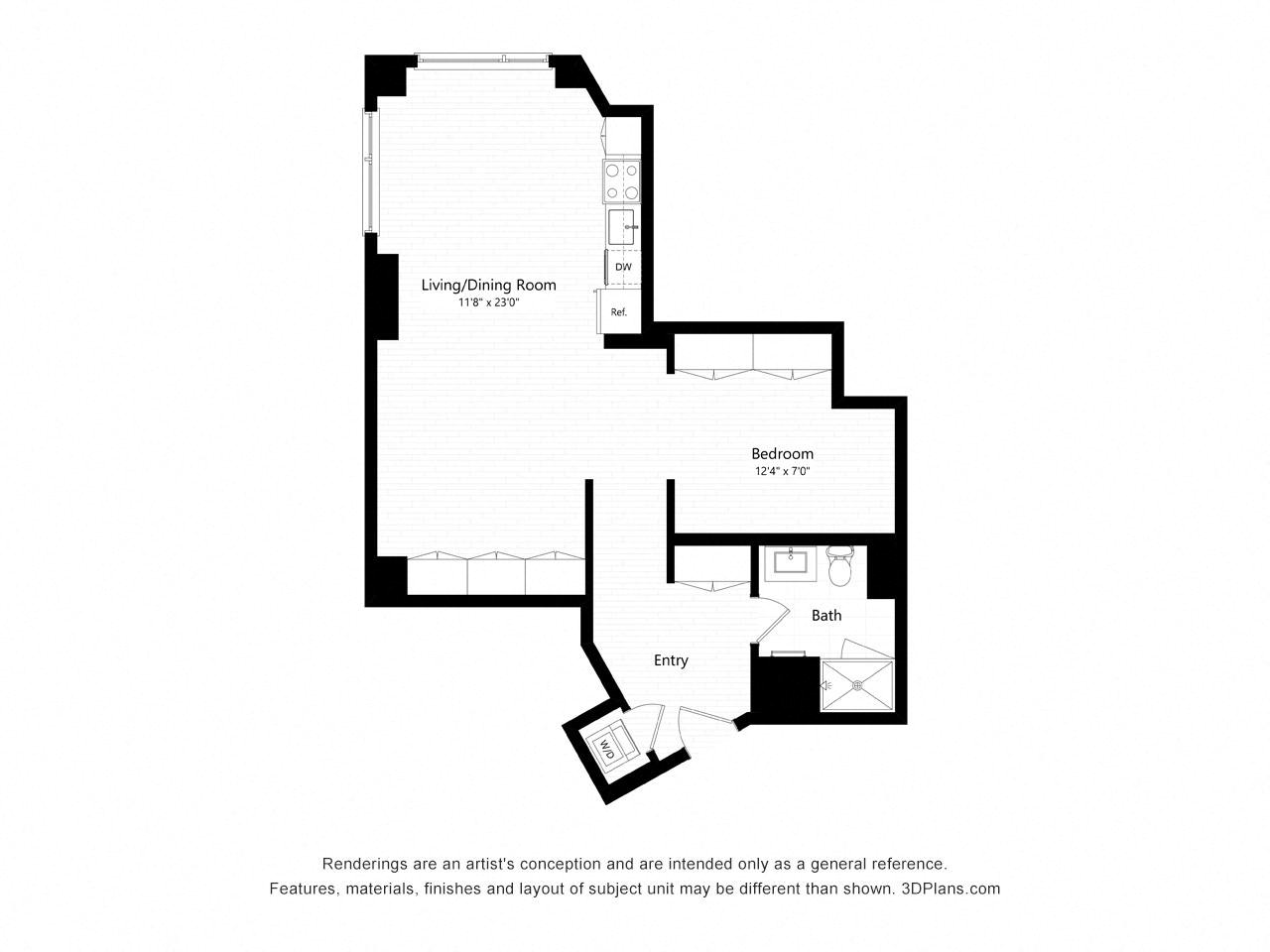 A11 - One Bedroom floor plan