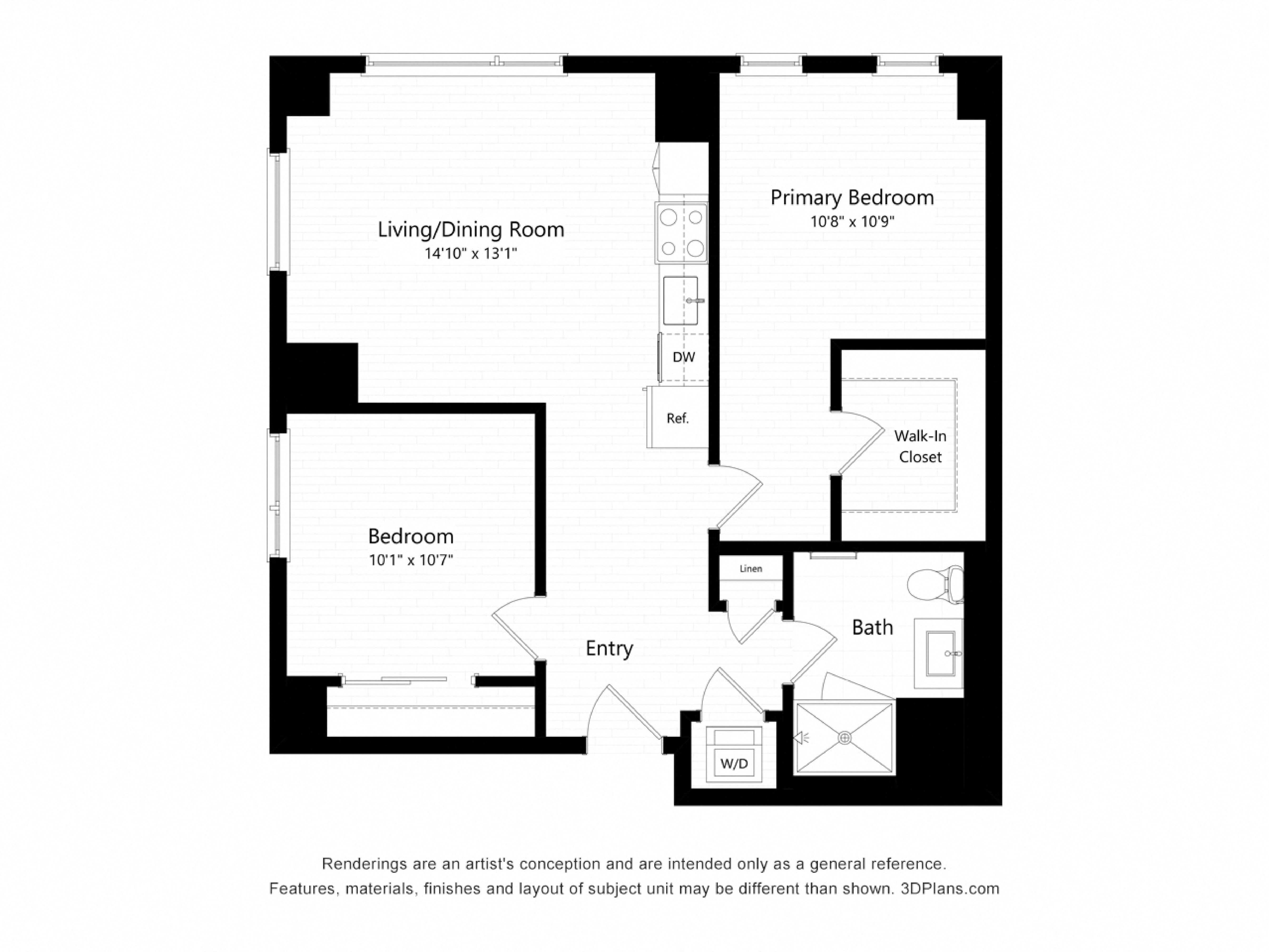 C3 -Two Bedroom floor plan