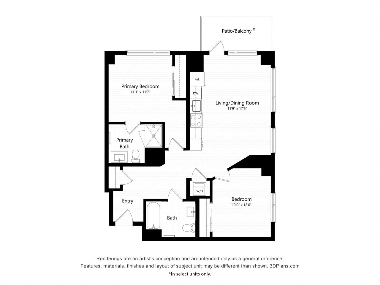 C9 -Two Bedroom floor plan