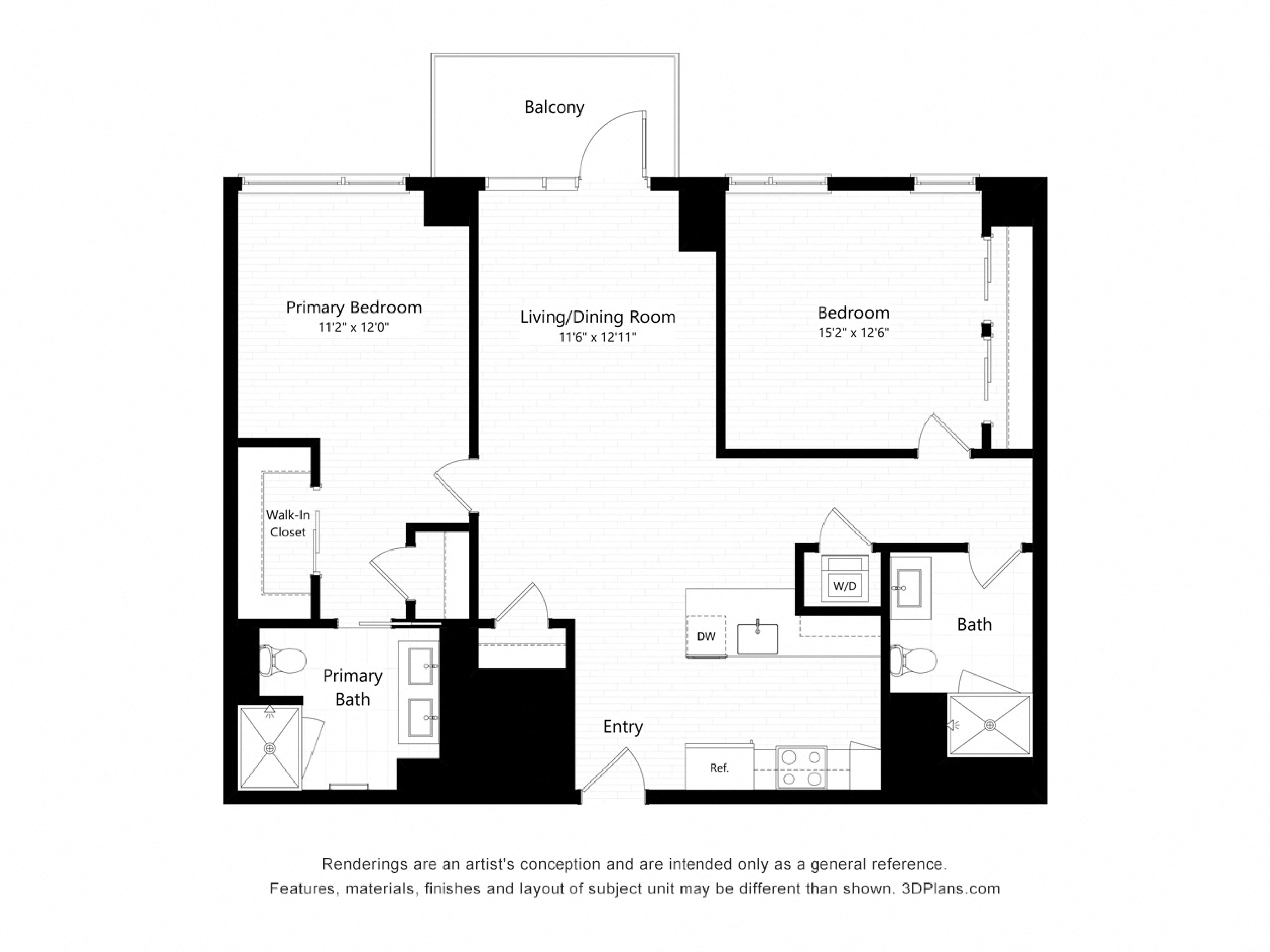 C13P -Two Bedroom floor plan