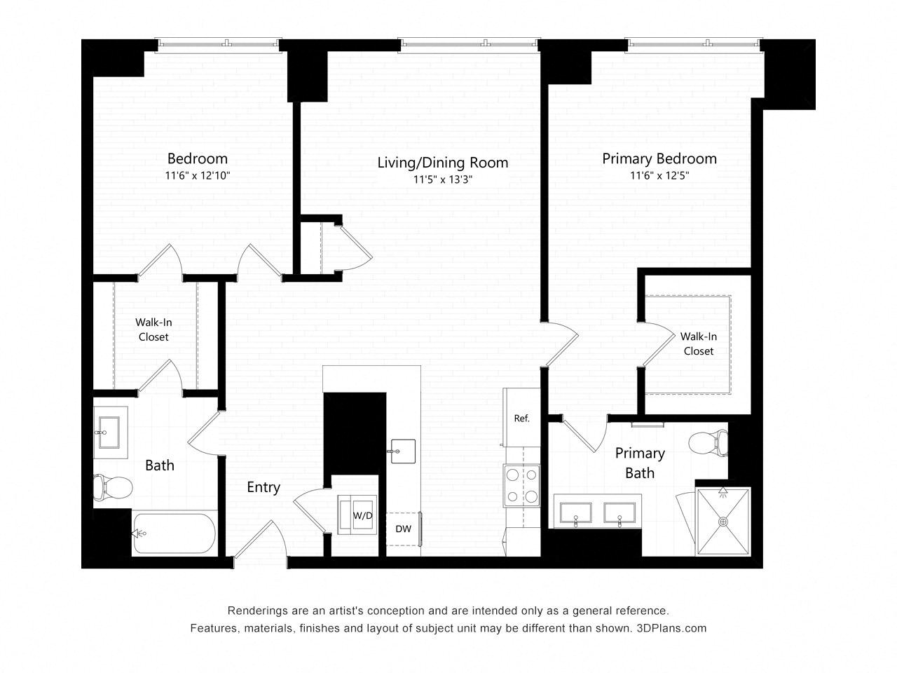 C14P -Two Bedroom floor plan