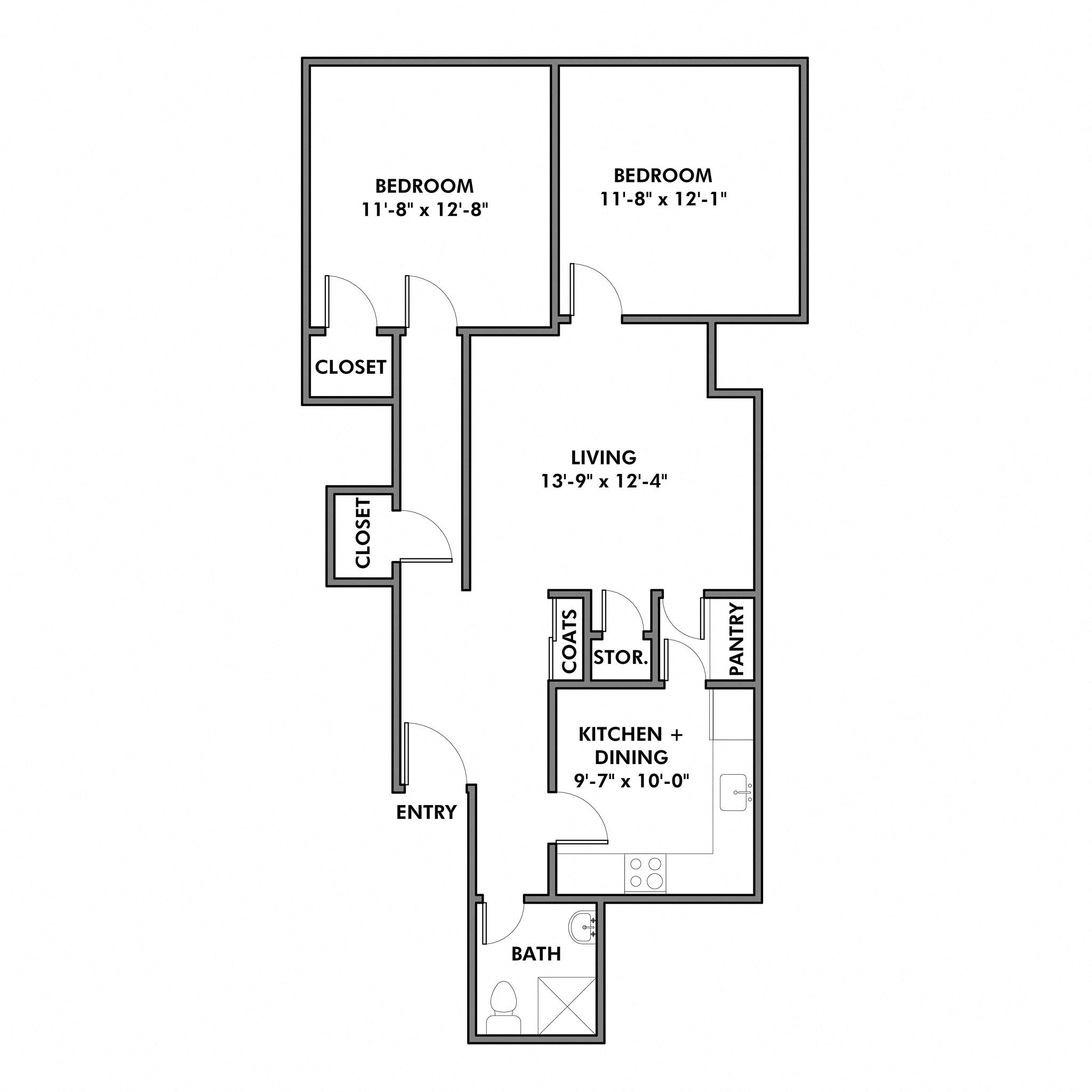 322 McKee- 2 Bedroom | University Commons at McKee Pl