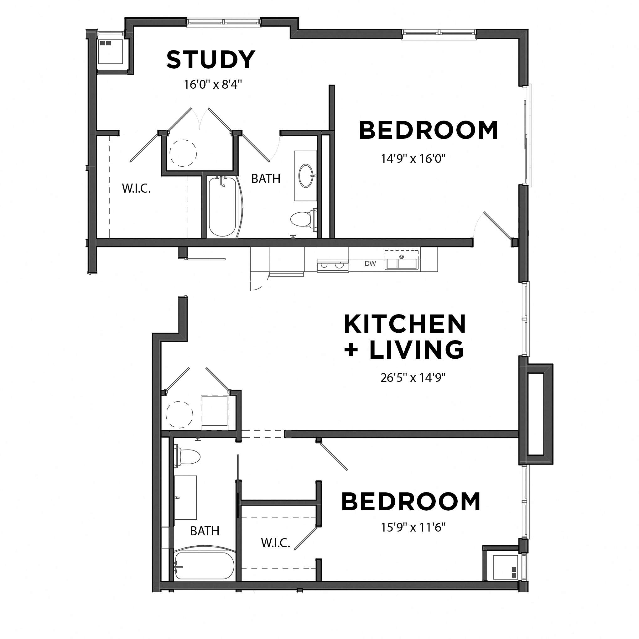 The Two Bedroom 7 (Blue)