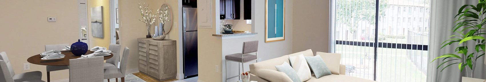 banner image of interior view with window for apartment building at Rose Hill Apartments, Alexandria, 22310