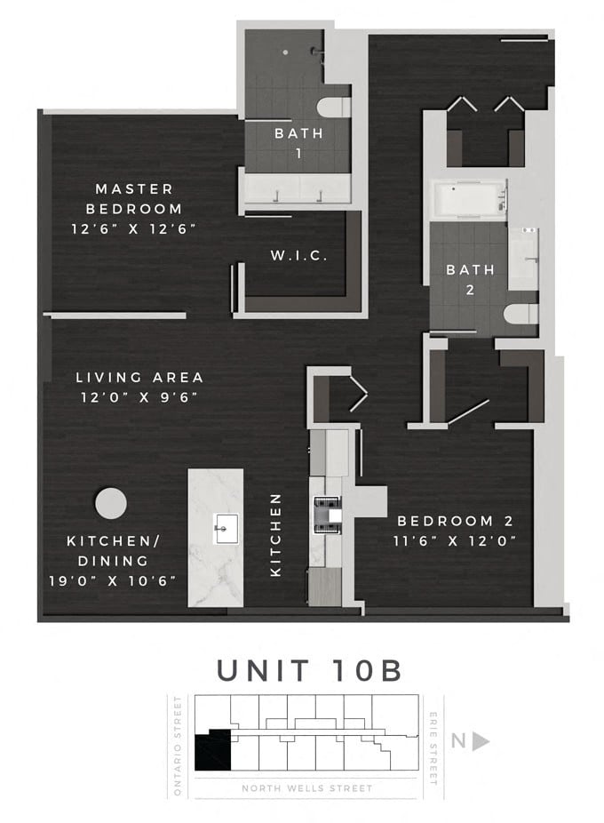Two Bedroom 10B Floorplan Image