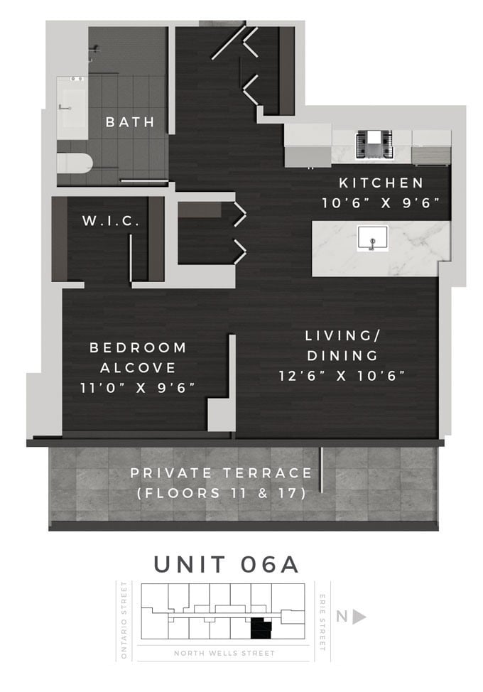 Convertible One Bedroom A Floorplan Image