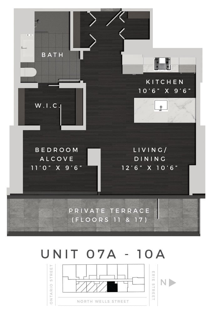 Convertible One Bedroom B Floorplan Image