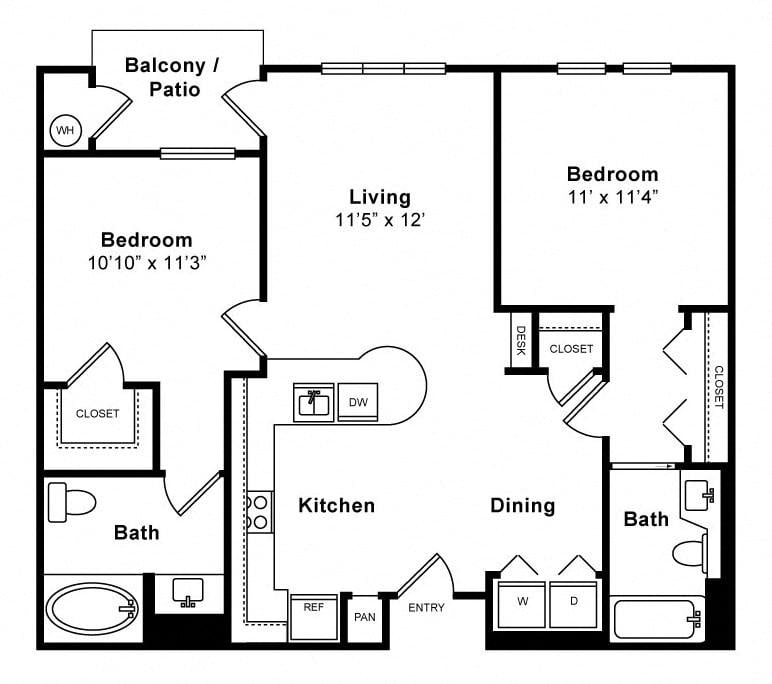 Two Bedroom Floorplan Image