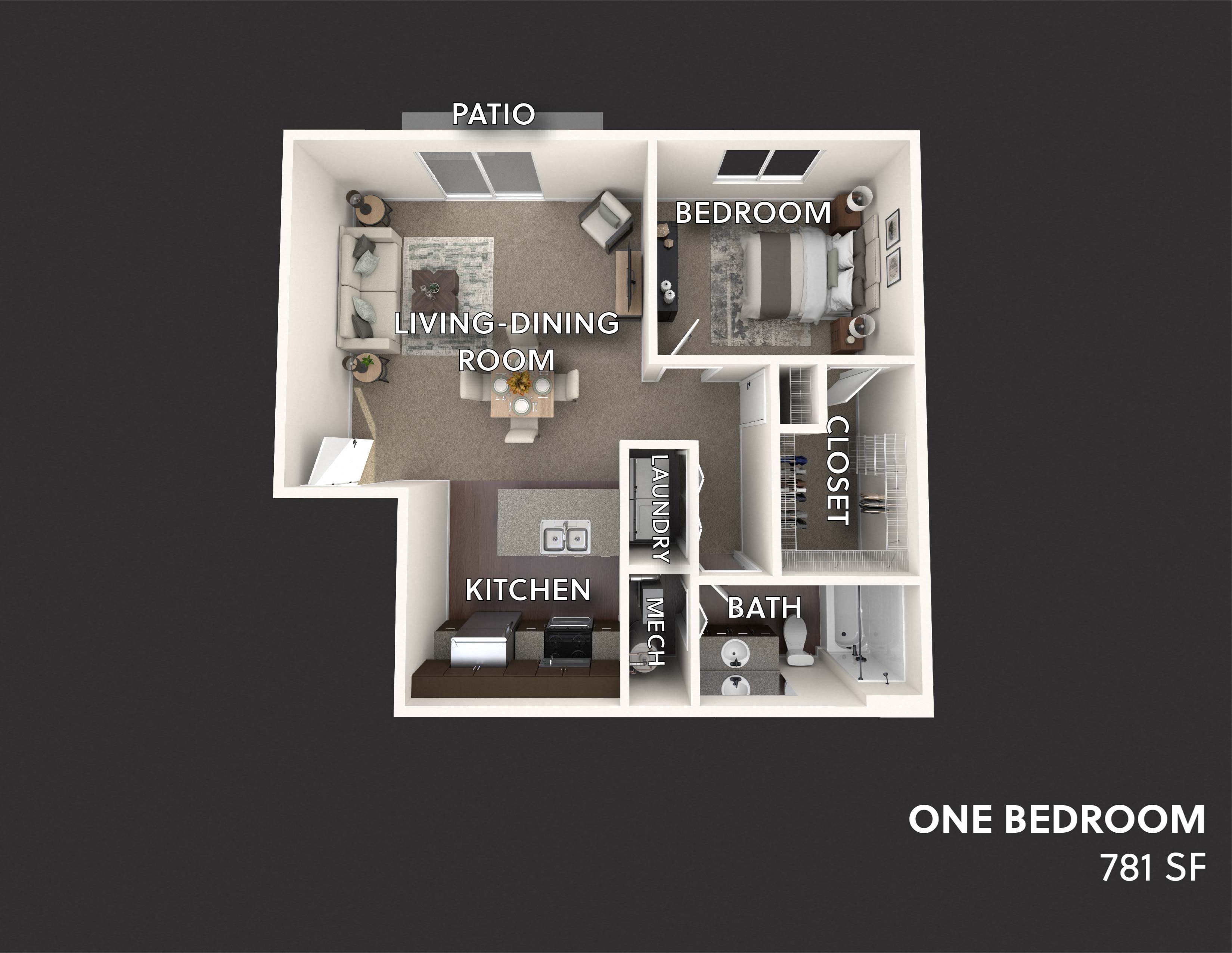 North Fork Floor plan, layout, apartment, Victory Village