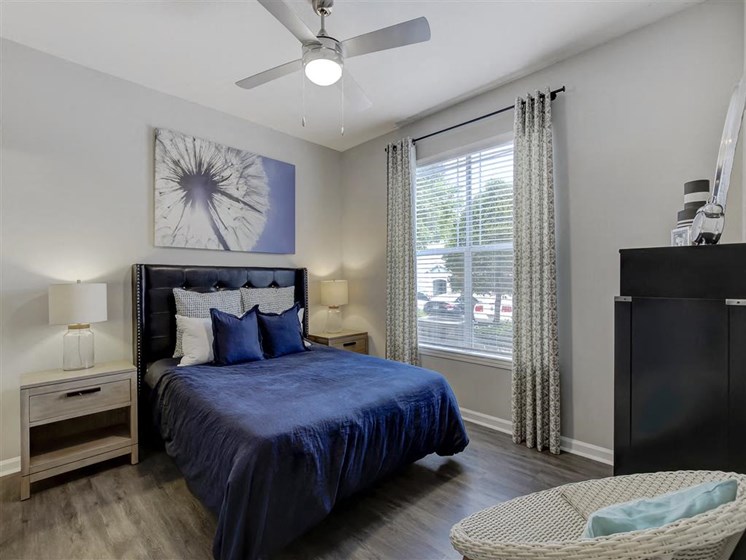 Bedroom With Expansive Windows at Lakeside at Town Center, Marietta