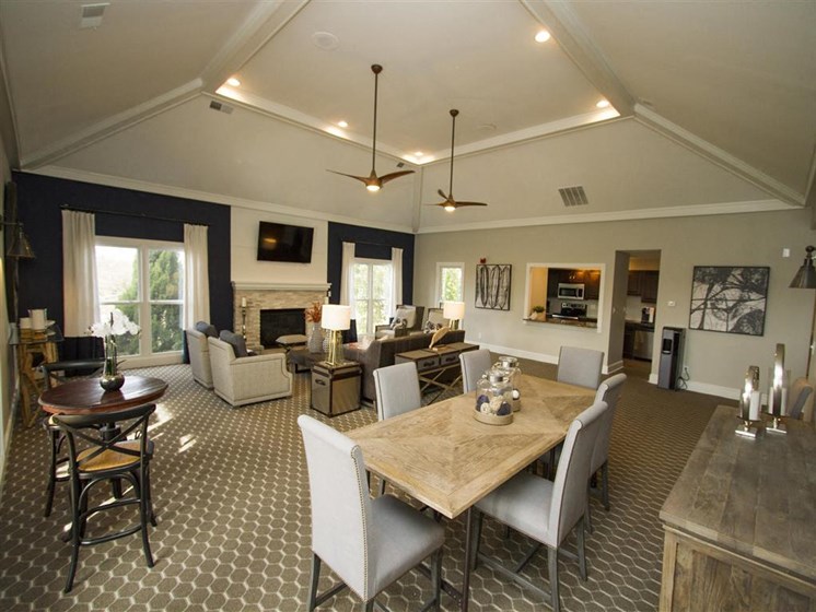 Entertaining Space for Resident Use in the Large spacious and newly renovated Clubhouse  at Hampton Woods, Shawnee, KS