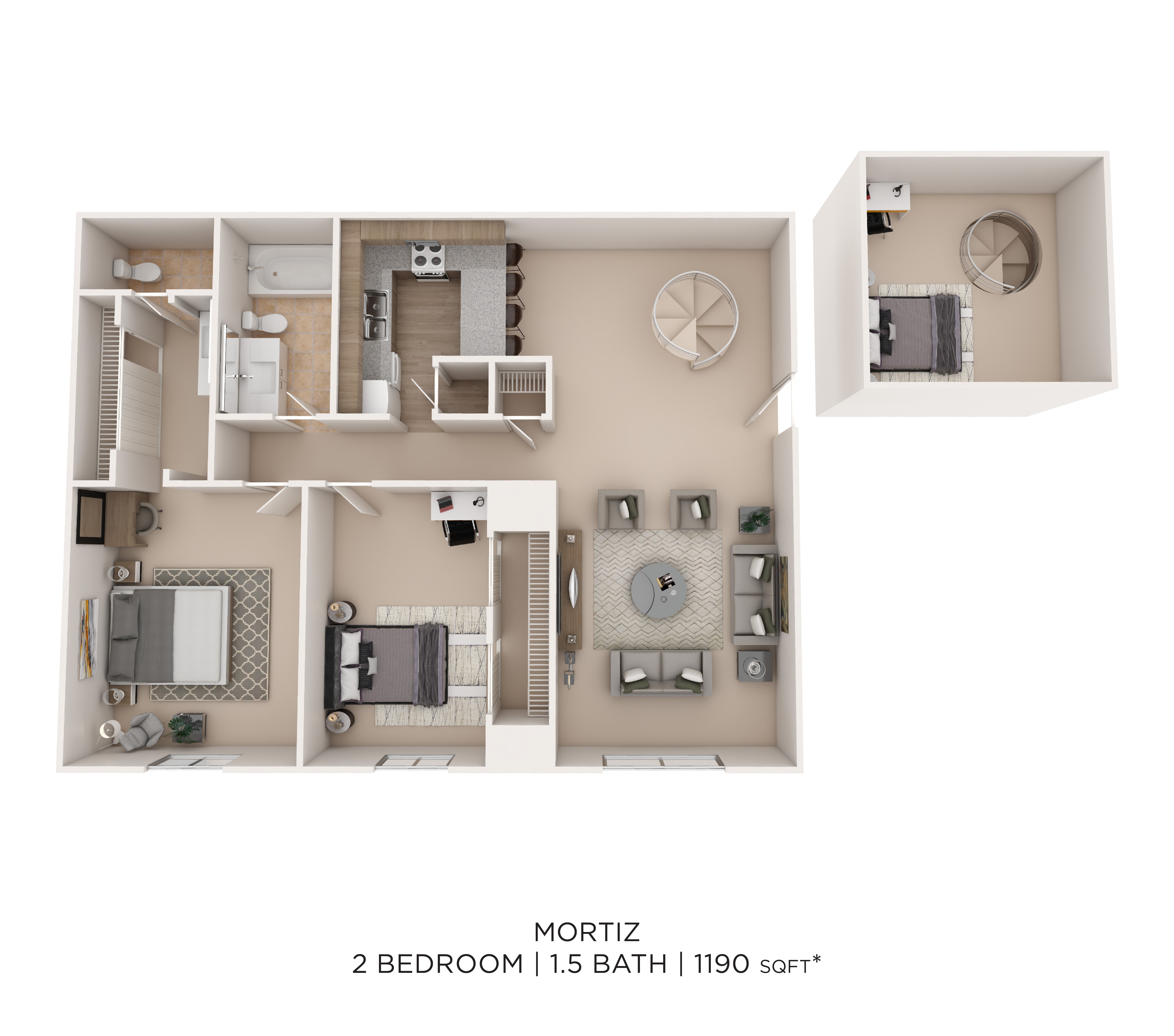Mortiz Two Bed C 1190 floor plan