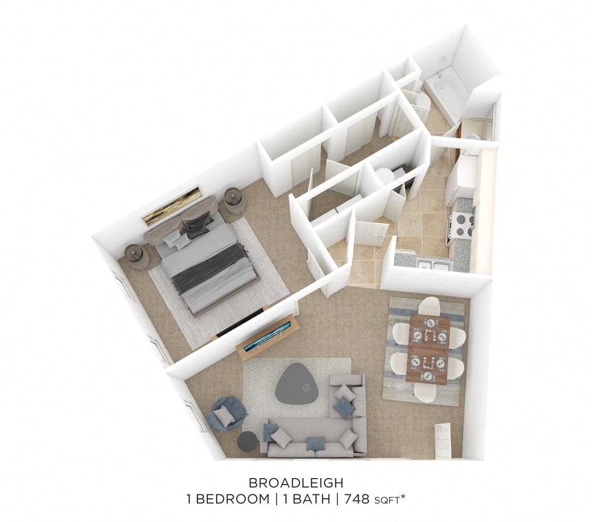 One Bedroom-Broadleigh floor plan