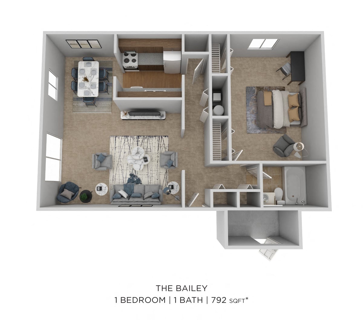 One Bedroom floor plan