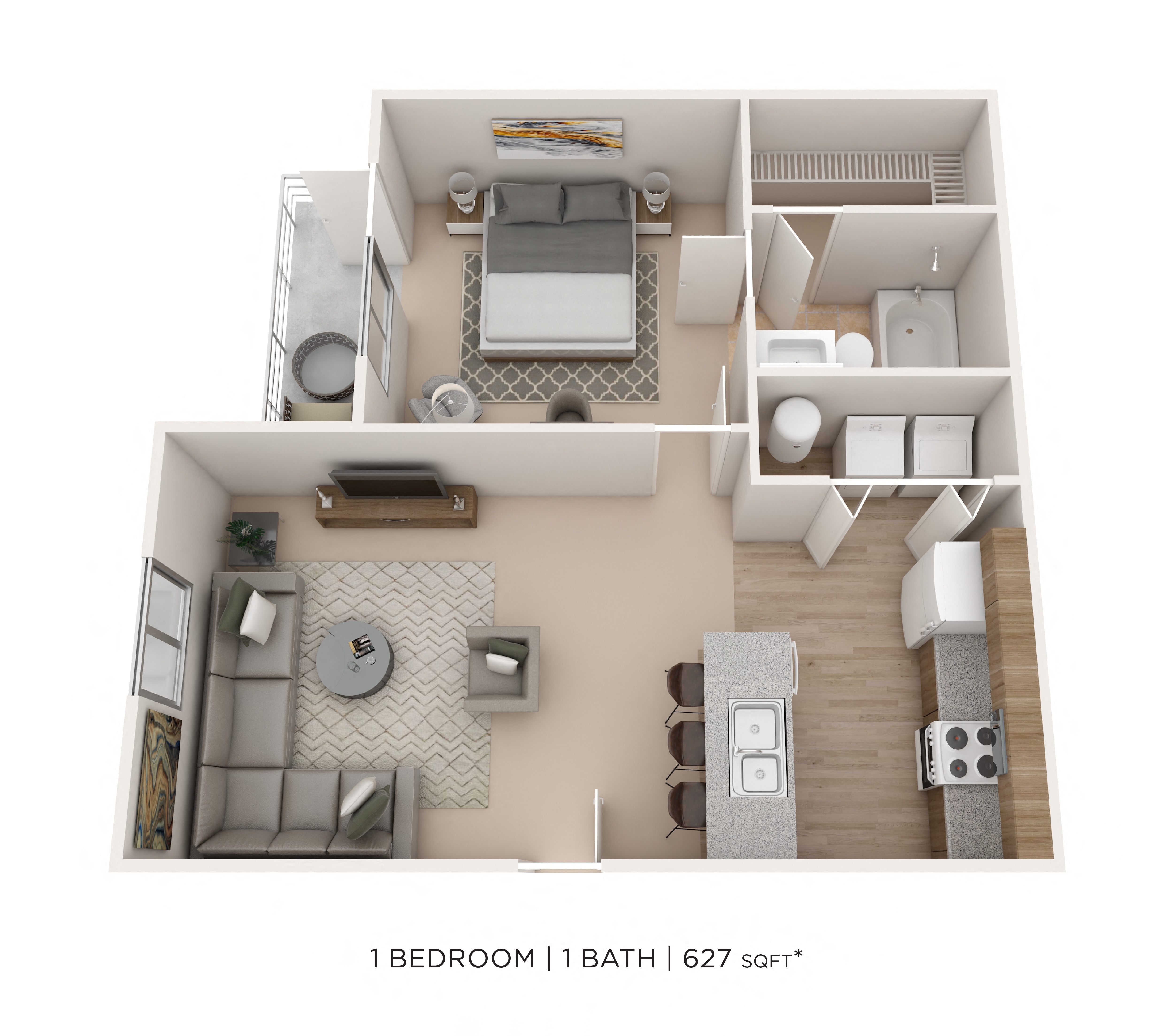 One Bedroom floor plan