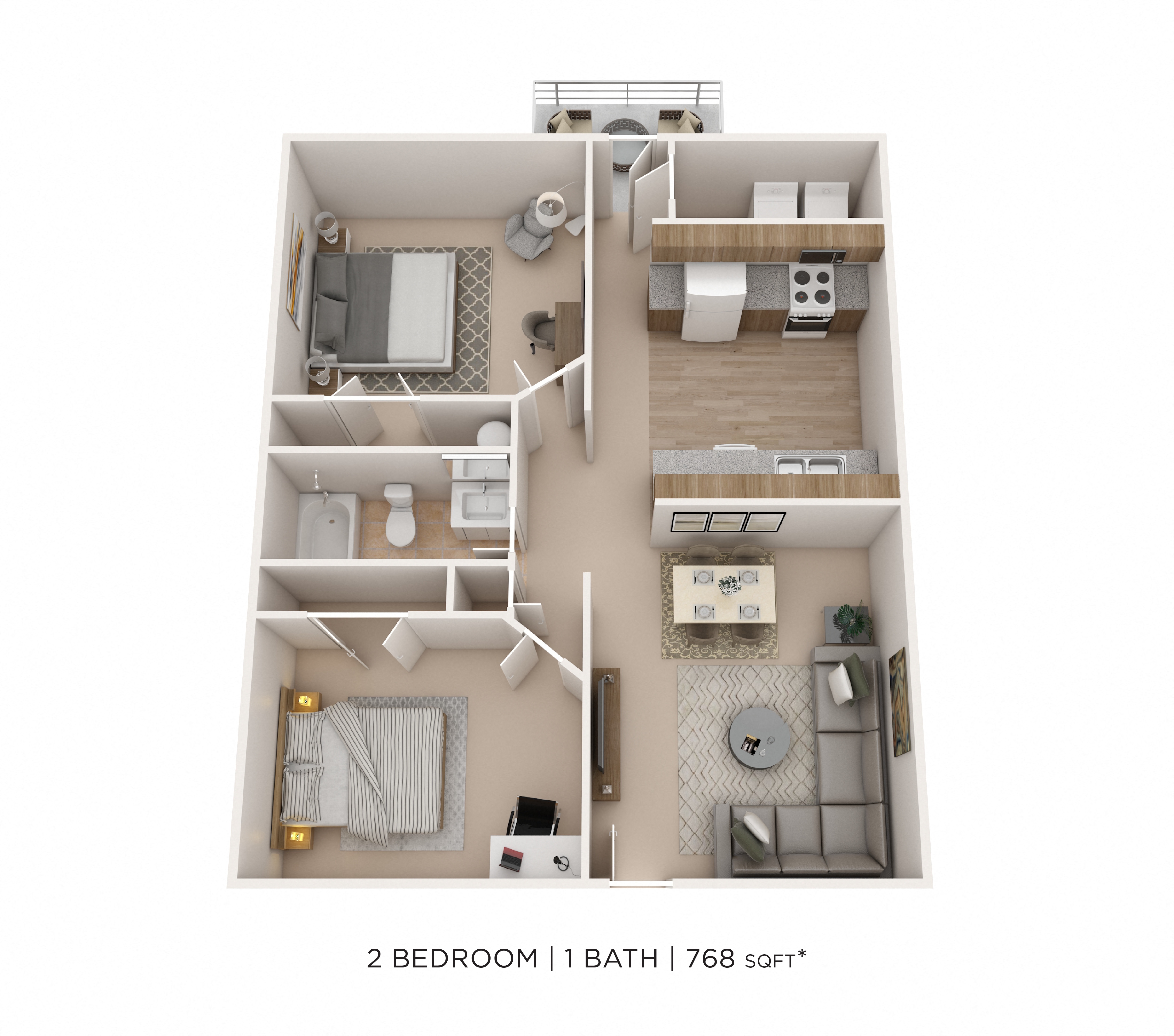 Two Bedroom floor plan