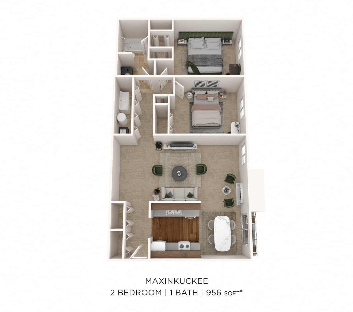 Two Bedroom floor plan
