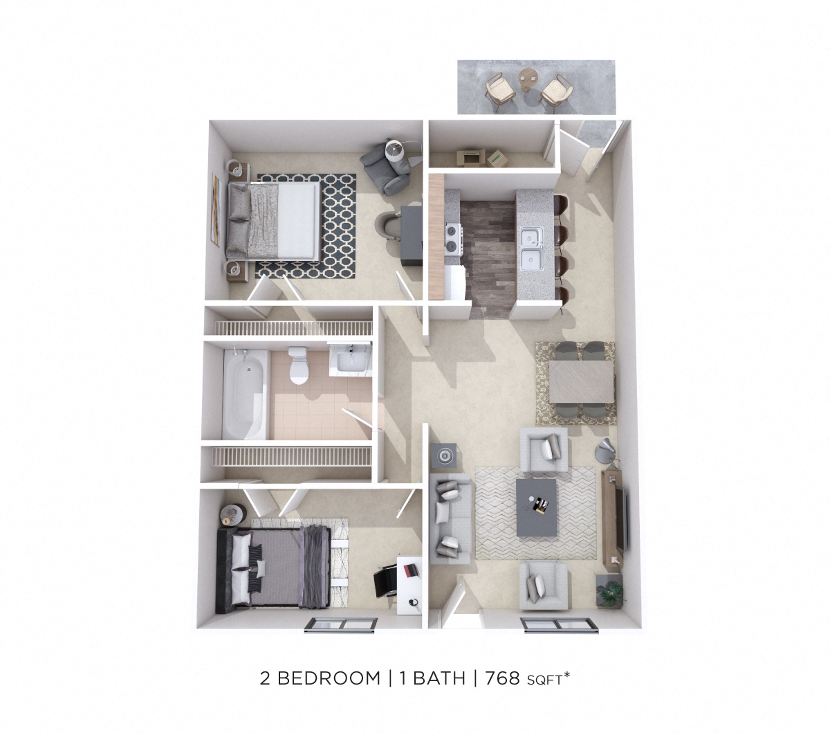 Two Bedroom floor plan