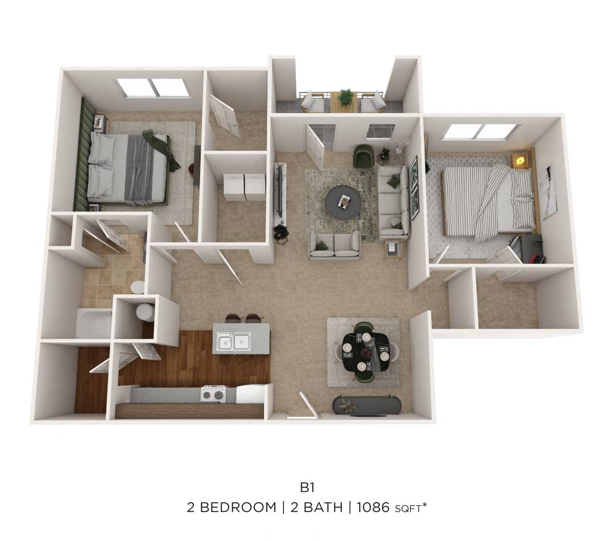 Two Bedroom floor plan