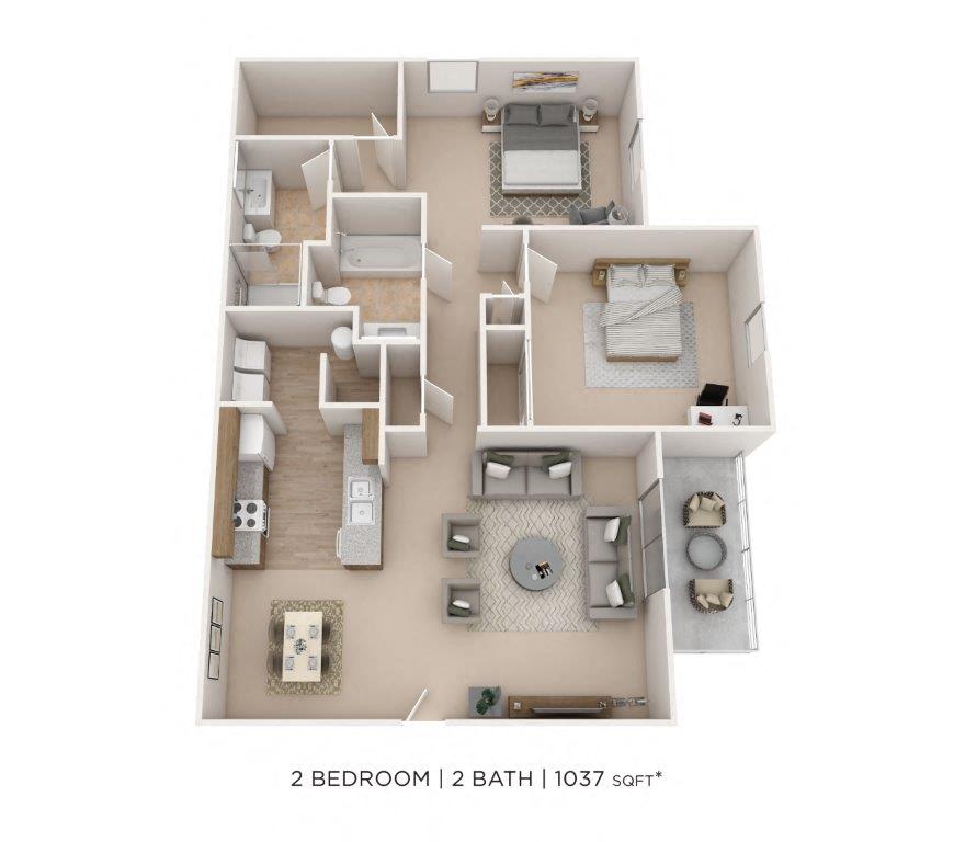 Two Bedroom floor plan