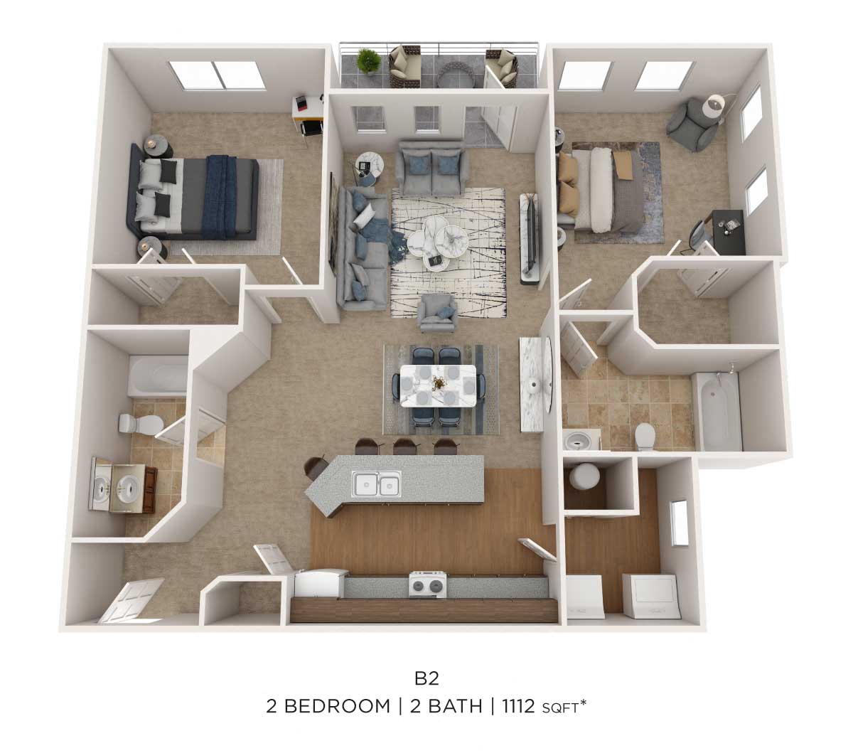 Two Bedroom floor plan