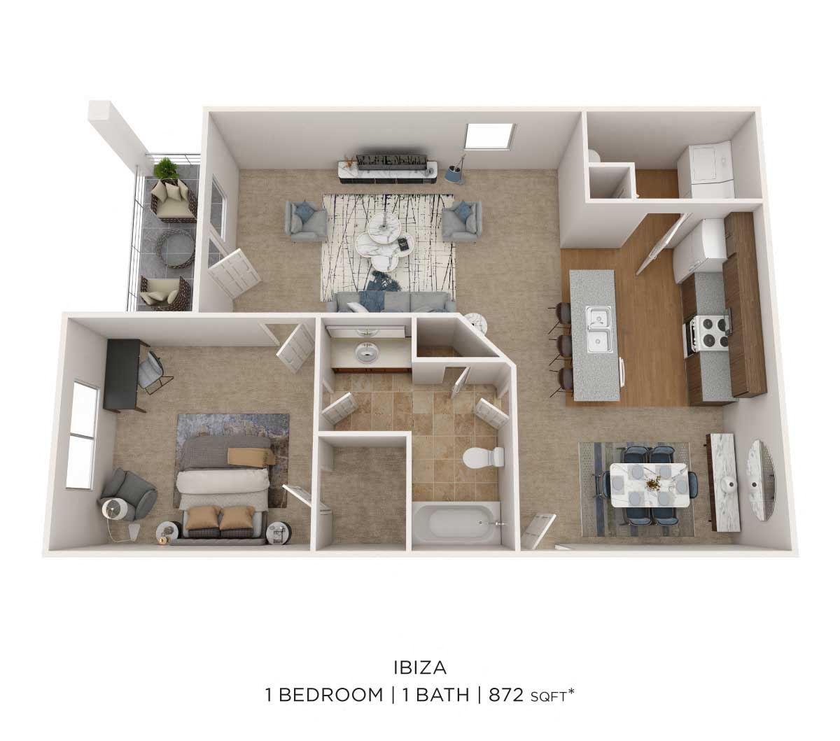 One Bedroom floor plan