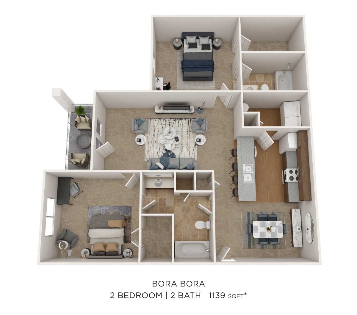 Two Bedroom floor plan