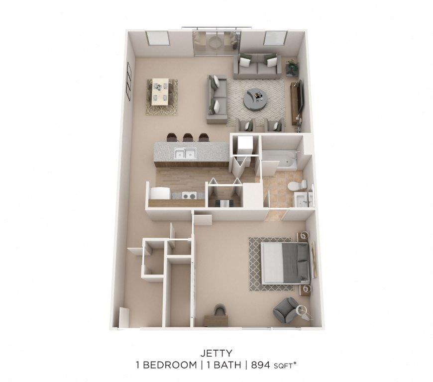 One Bedroom floor plan
