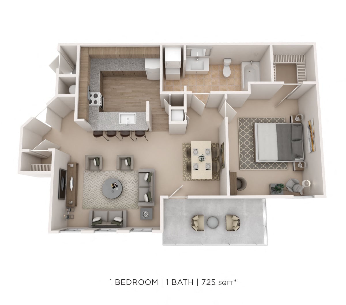 One Bedroom floor plan