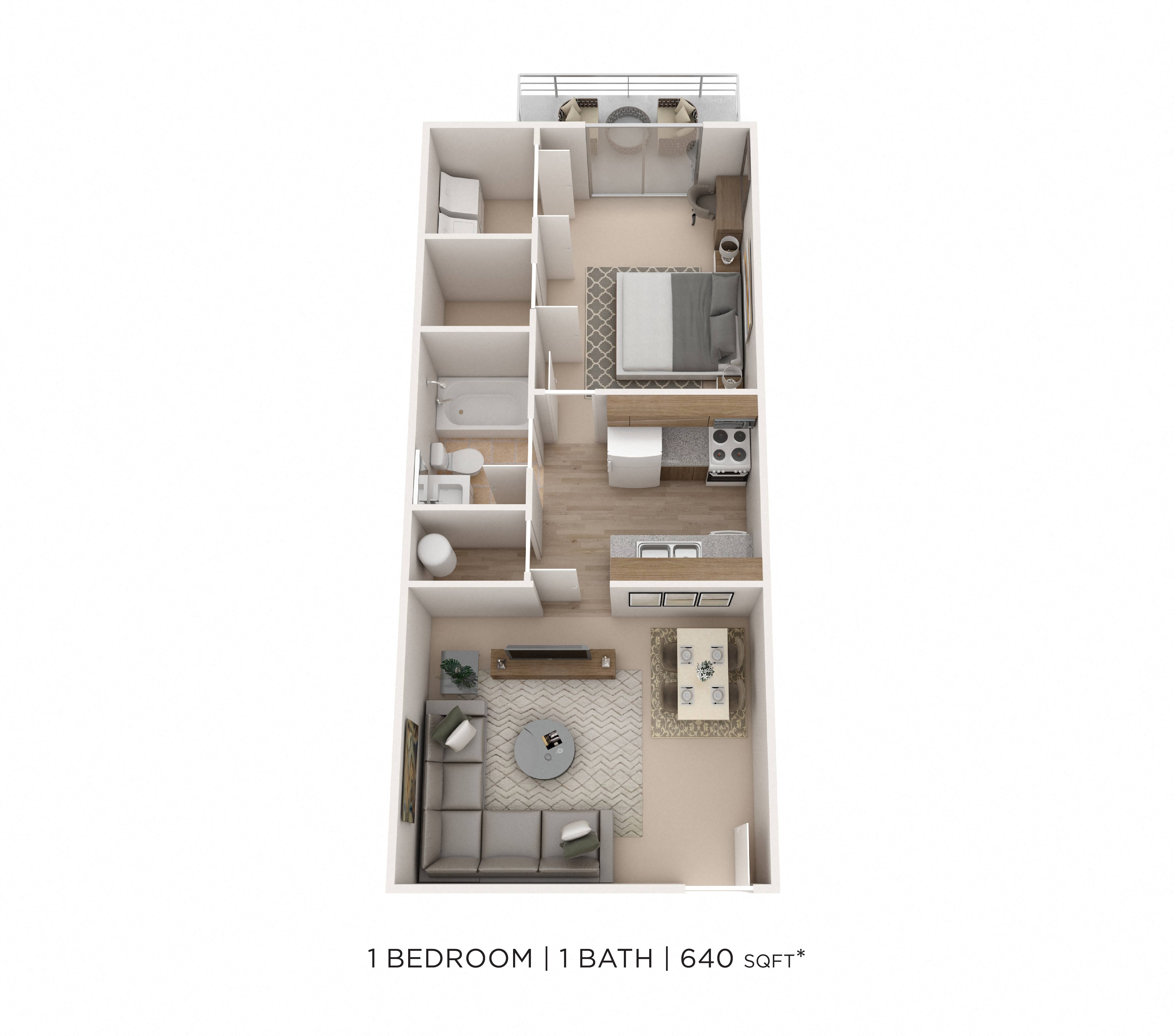 One Bedroom floor plan