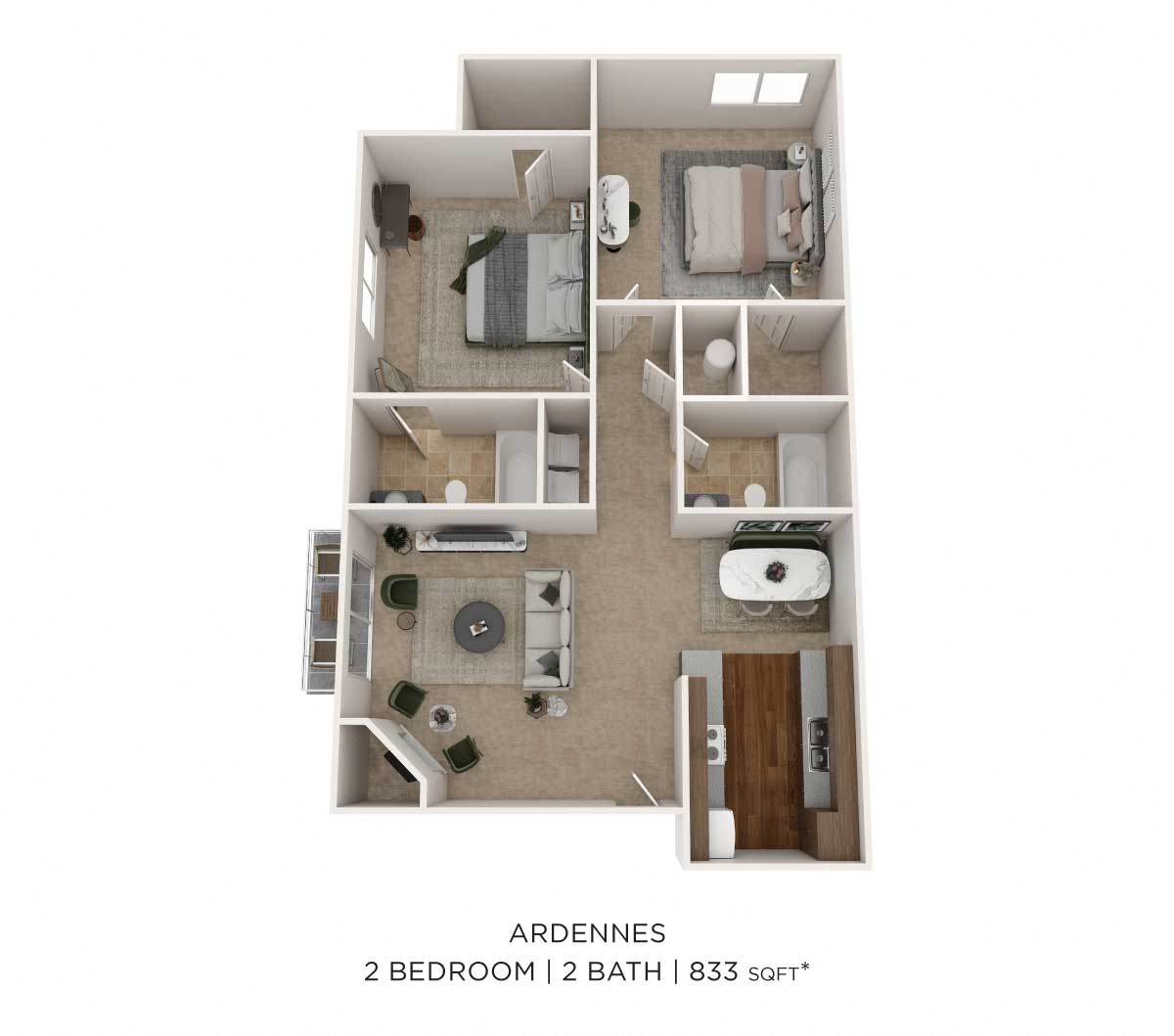 Two Bedroom floor plan