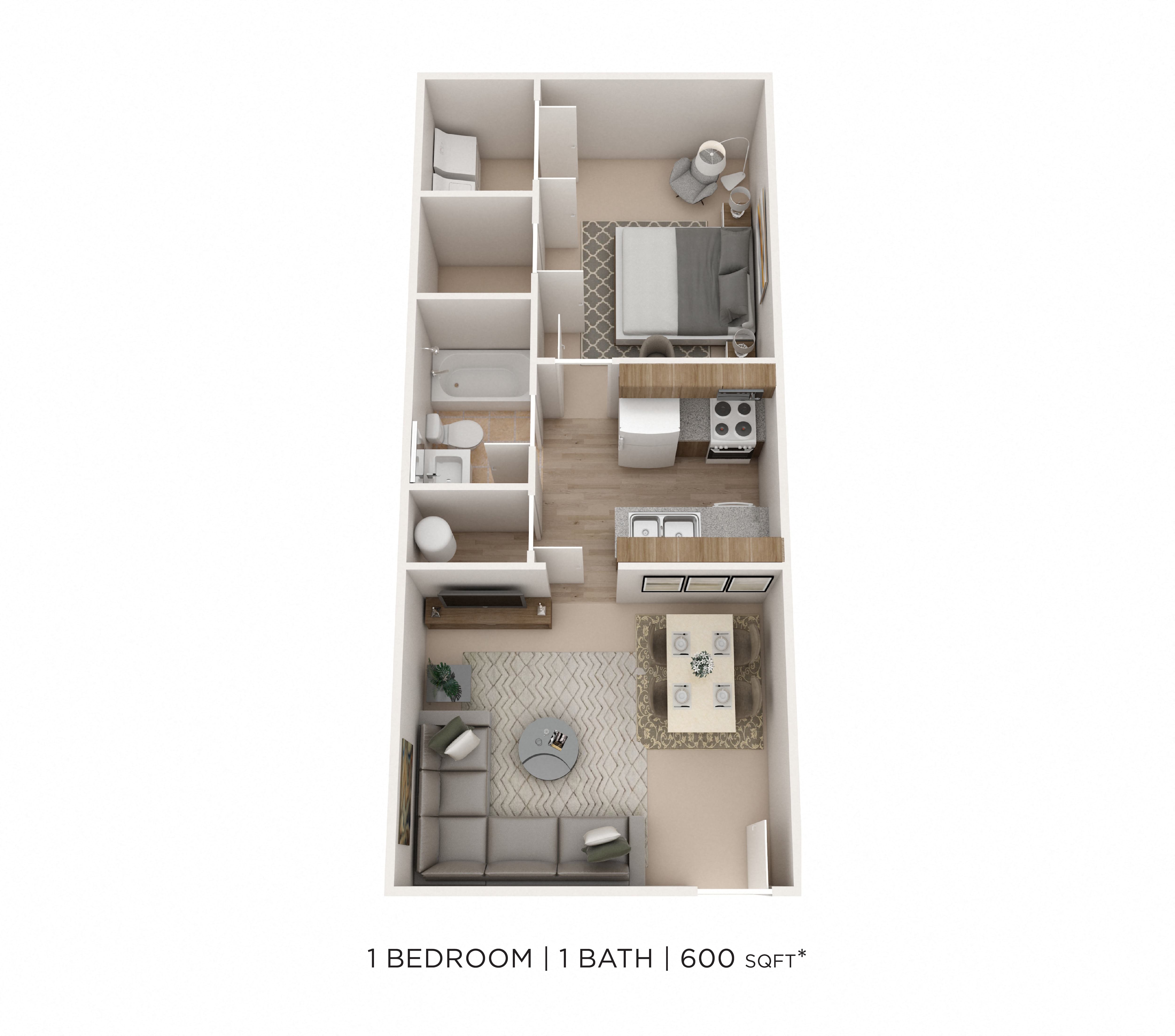 One Bedroom floor plan