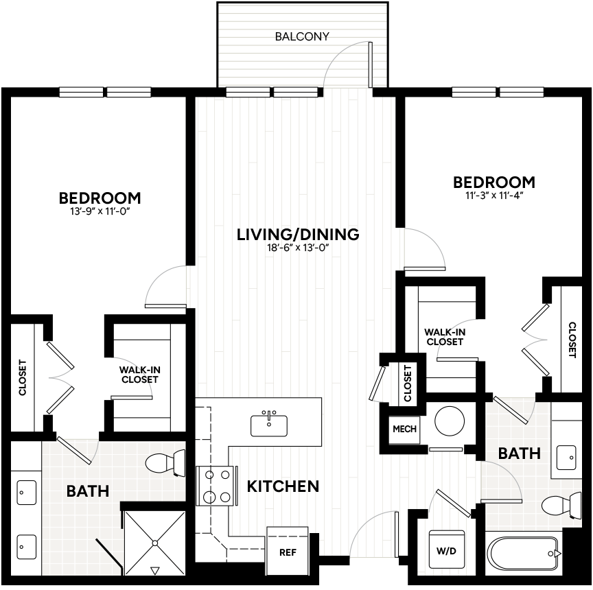 Floor Plan Image of Apartment Apt 1203