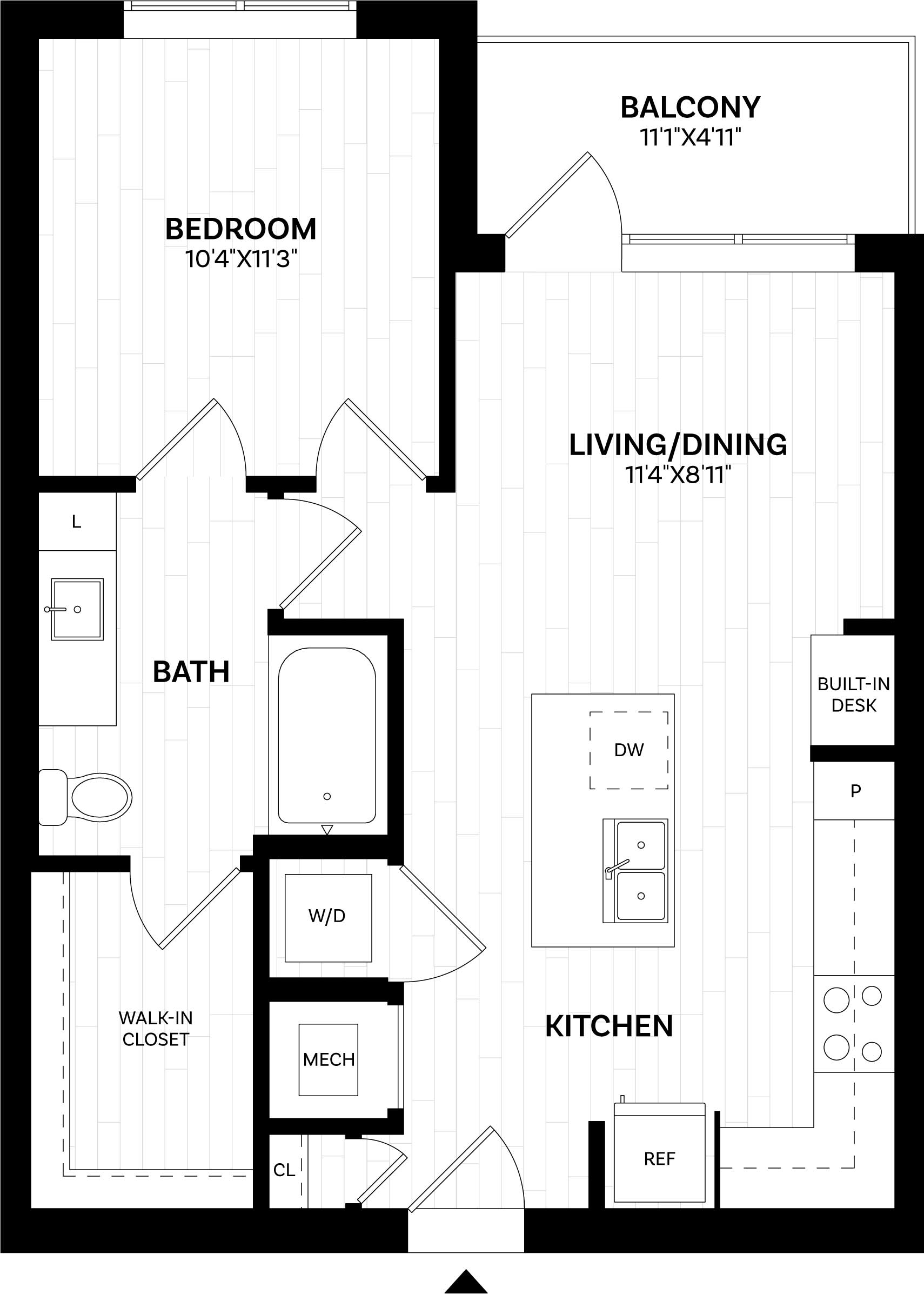 Floor Plan Image of Apartment Apt 113
