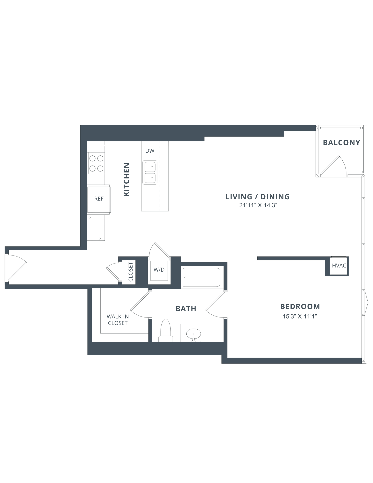 Apartment 1609 floorplan