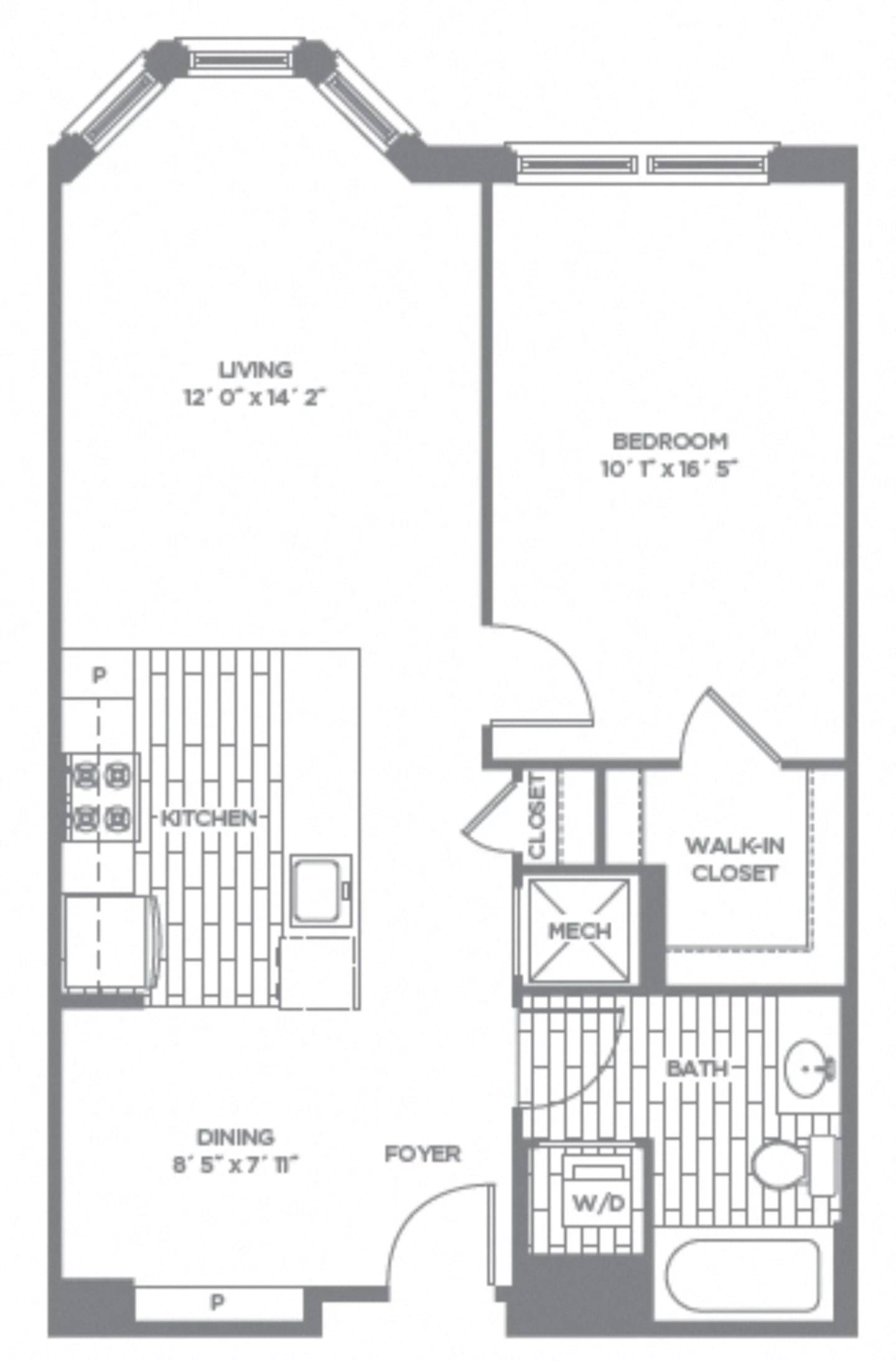 Floor Plan Image of Apartment Apt 317-1