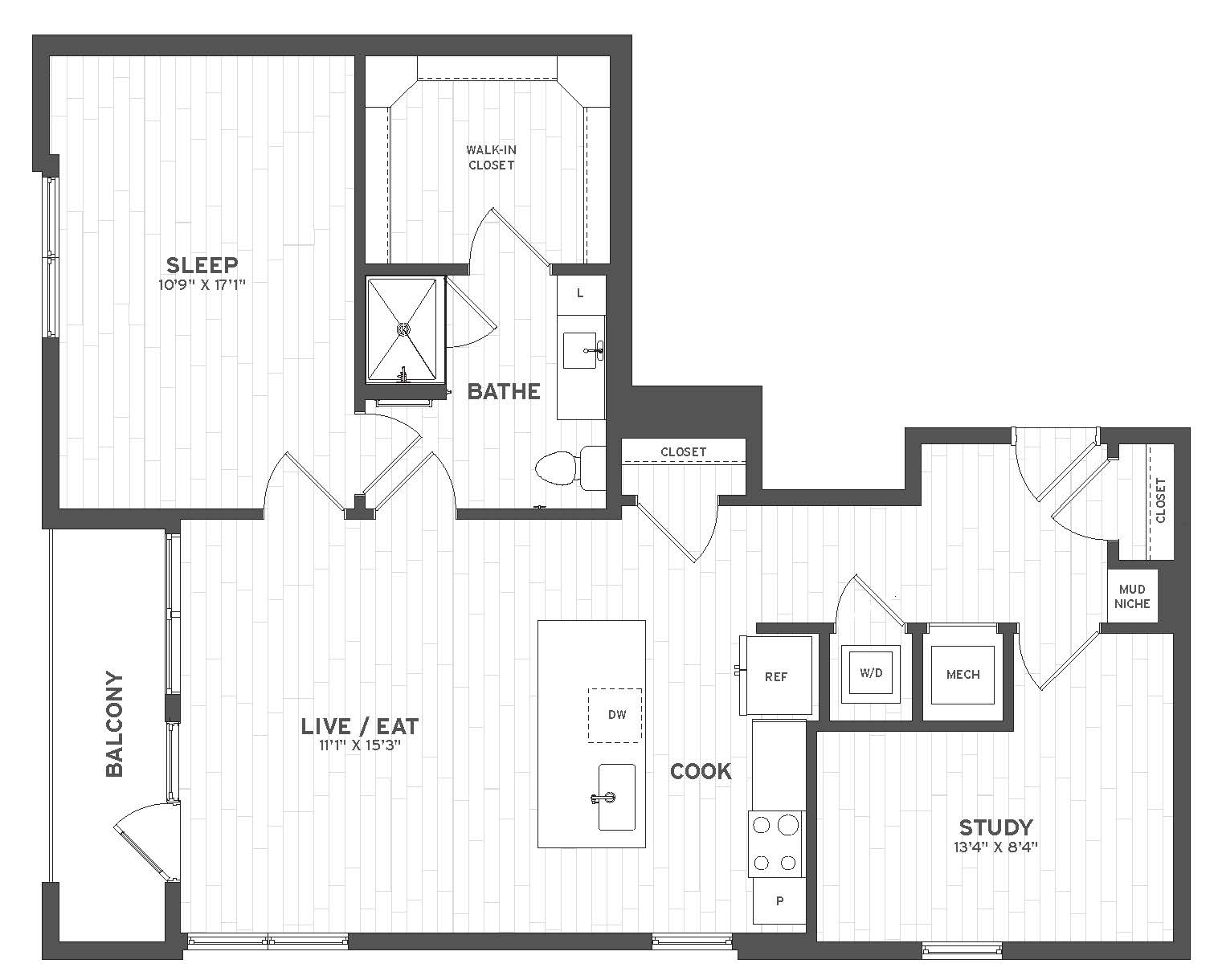 Floor Plan Image of Apartment Apt A-220